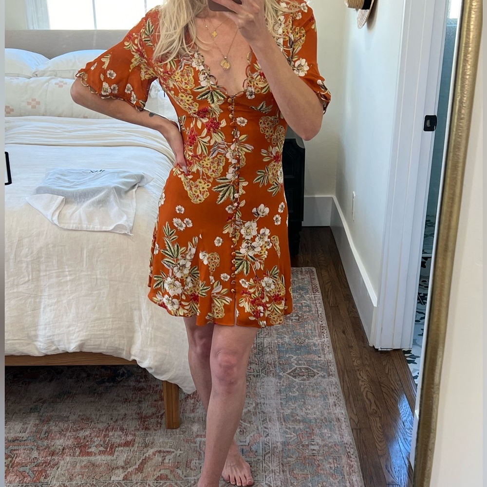 Nicholas floral button down dress